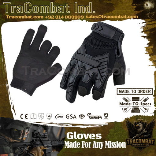 TraCombat Recon Tactical Gloves – Touchscreen Compatible, Anti-Slip Grip, Breathable for Shooting & Outdoor Activities