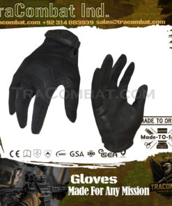 TraCombat Stealth Vented Tactical Gloves – Goatskin Palm, Breathable Mesh, Impact Protection for Riding & Outdoor Use