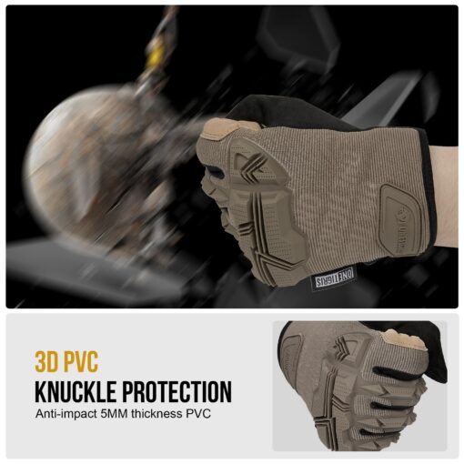 TraCombat Tactical Motorcycle Gloves for Men – Touchscreen, Soft Palm Pads, Breathable & Protective for Riding, Hunting, Cycling, Outdoor Work - Image 3