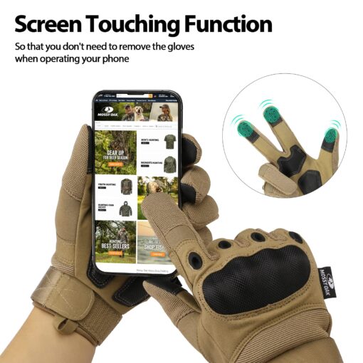actical Gloves for Men, Touch Screen Airsoft Gloves with Hard Knuckle for Hunting, Paintball, Hiking, Camping