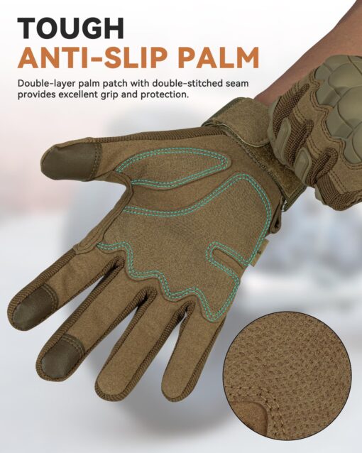 Tactical Gloves — Hard knuckle, touchscreen-ready & built for action. Perfect for hunting, paintball, airsoft & hiking. - Image 4