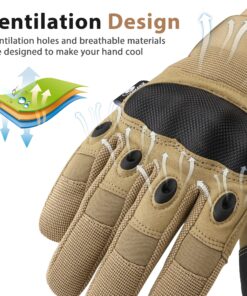 actical Gloves for Men, Touch Screen Airsoft Gloves with Hard Knuckle for Hunting, Paintball, Hiking, Camping