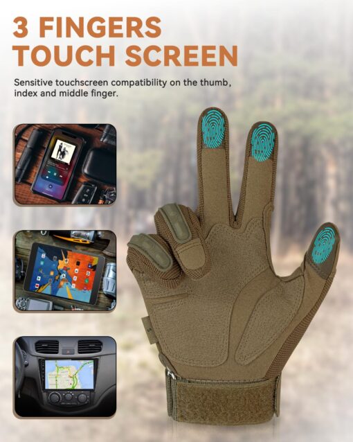 Tactical Gloves — Hard knuckle, touchscreen-ready & built for action. Perfect for hunting, paintball, airsoft & hiking. - Image 5