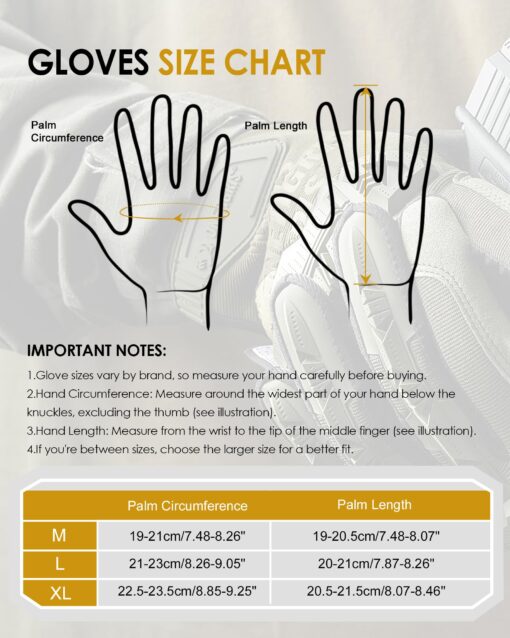 TraCombat Tactical Motorcycle Gloves for Men – Touchscreen, Soft Palm Pads, Breathable & Protective for Riding, Hunting, Cycling, Outdoor Work - Image 5