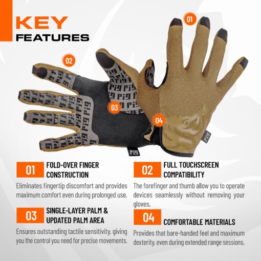 TraCombat Delta Utility Tactical Gloves – Touchscreen, High Dexterity, Breathable Fit for Shooting, Military & Outdoor Use - Image 5