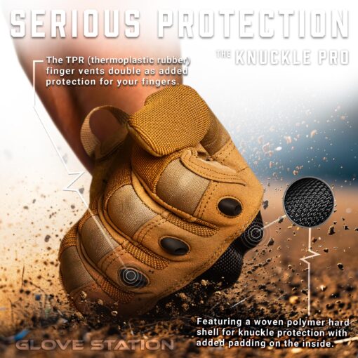 TraCombat Original Covert Tactical Work Gloves – Touchscreen Compatible, Durable Grip for Multi-purpose Use - Image 6