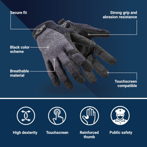 TraCombat Stealth Tactical Gloves – Touchscreen Compatible, Cut-Resistant, Breathable Combat Gloves - Image 6