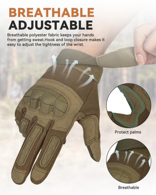 Tactical Gloves — Hard knuckle, touchscreen-ready & built for action. Perfect for hunting, paintball, airsoft & hiking. - Image 6