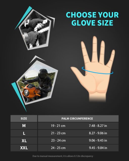 Tactical Gloves for Men, Shooting & Motorcycle Gloves with Hard Shell Knuckle Protection & Leather Palm for Airsoft Motorcycle Cycling Paintball Sports Climbing Training Hunting - Image 4