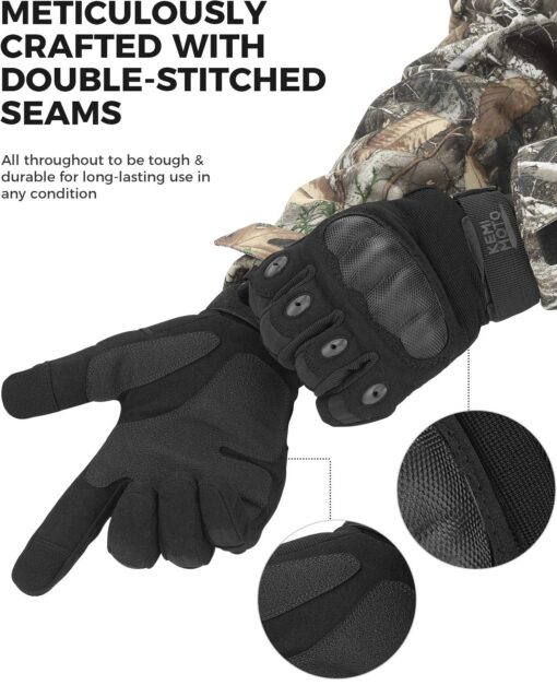 TraCombat Ranger Tactical Gloves – Hard Knuckle, Touchscreen Ready, Breathable for Shooting & Outdoor Gear - Image 7