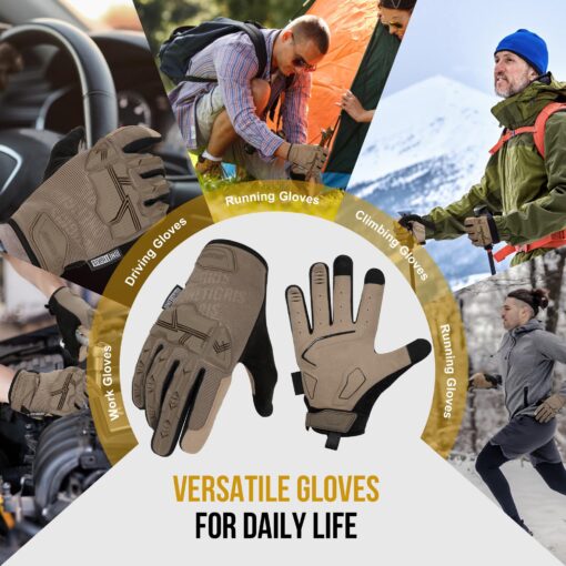 TraCombat Tactical Motorcycle Gloves for Men – Touchscreen, Soft Palm Pads, Breathable & Protective for Riding, Hunting, Cycling, Outdoor Work - Image 7