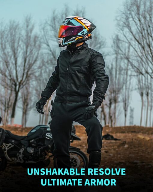 Tactical Gloves for Men, Shooting & Motorcycle Gloves with Hard Shell Knuckle Protection & Leather Palm for Airsoft Motorcycle Cycling Paintball Sports Climbing Training Hunting - Image 3