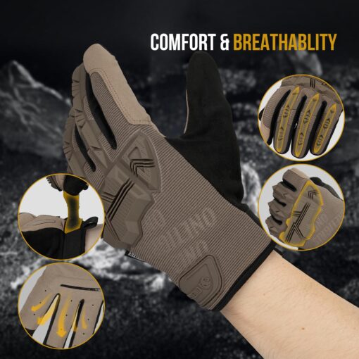TraCombat Tactical Motorcycle Gloves for Men – Touchscreen, Soft Palm Pads, Breathable & Protective for Riding, Hunting, Cycling, Outdoor Work - Image 8