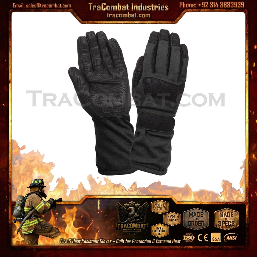 TraCombat Griplast Fire & Heat Resistant Tactical Gloves