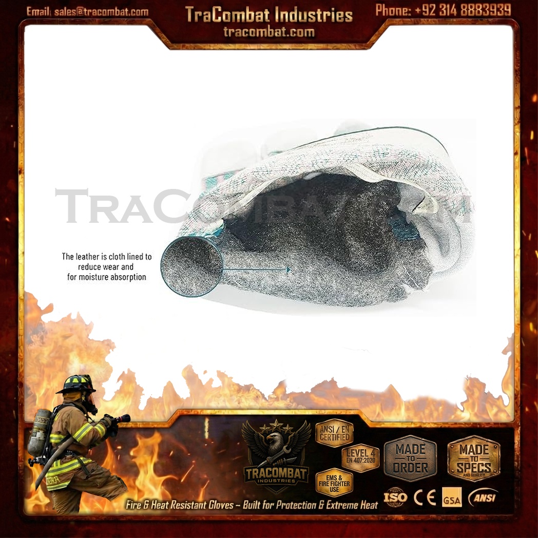 TraCombat Forge Pro Heat & Fire Resistant Leather Gloves - Image 4