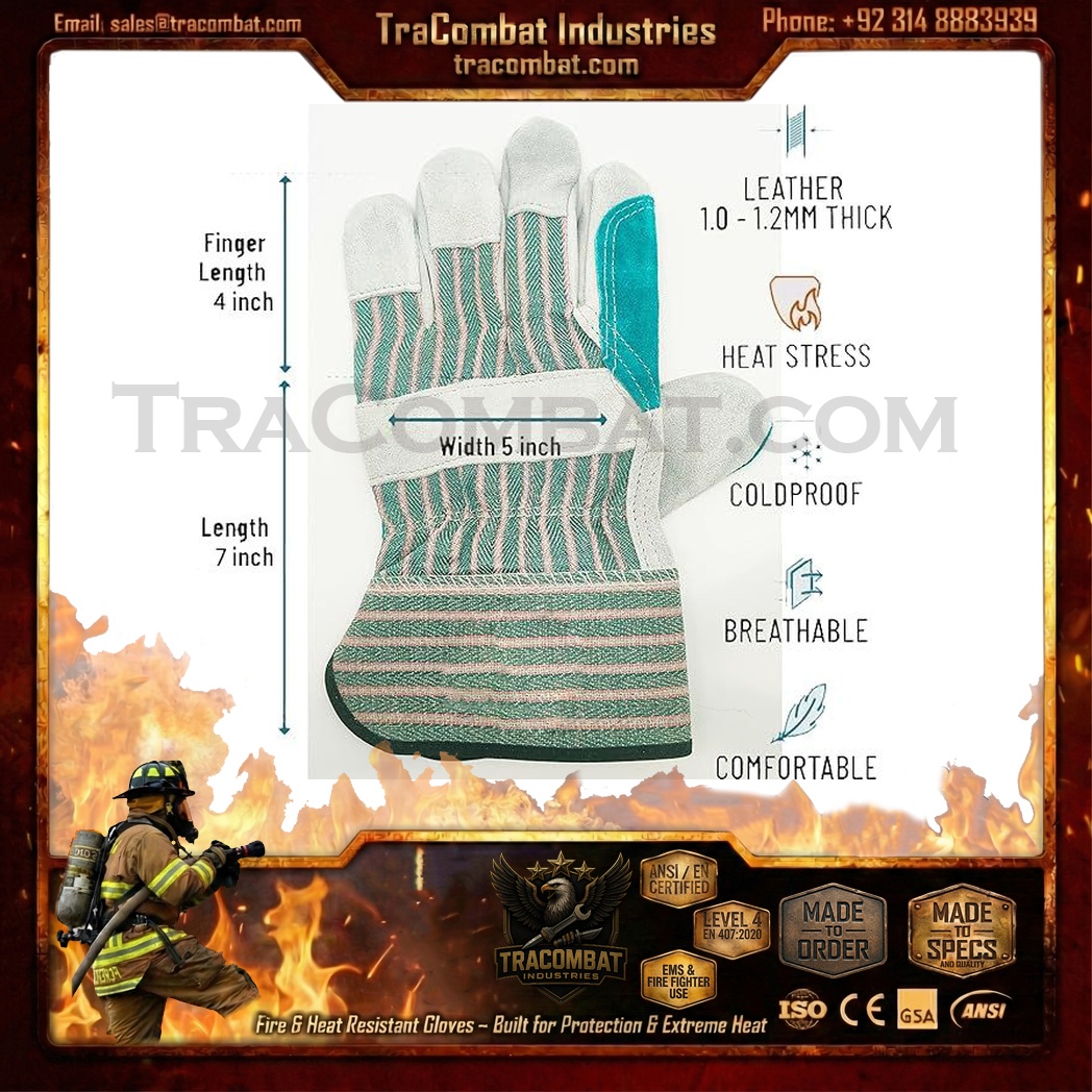 TraCombat Forge Pro Heat & Fire Resistant Leather Gloves - Image 3