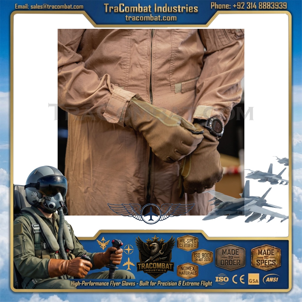 TraCombat Lightweight Nomex Leather Flyer Gloves - Image 20