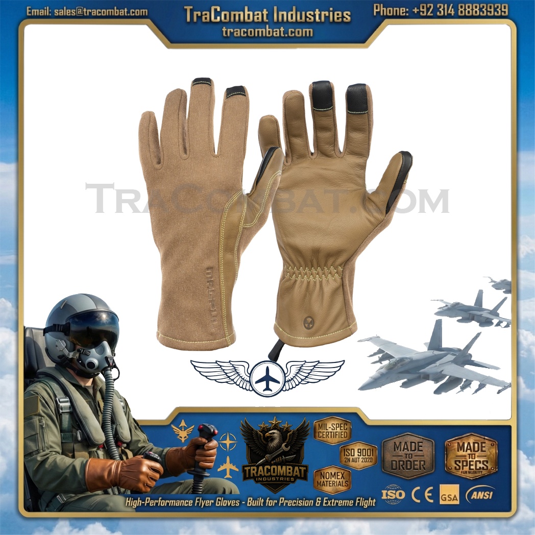 TraCombat Lightweight Nomex Leather Flyer Gloves - Image 2