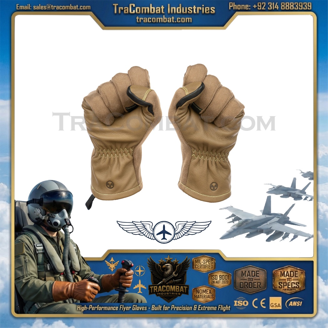 TraCombat Lightweight Nomex Leather Flyer Gloves - Image 5