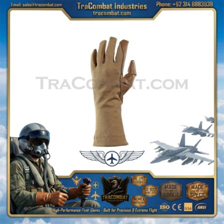 TraCombat FR Fortrex Long Cuff Aviation Gloves – Touchscreen Combat Flight Gloves