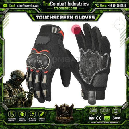 TraCombat PVC Shell Motorcycle Touchscreen Riding Gloves