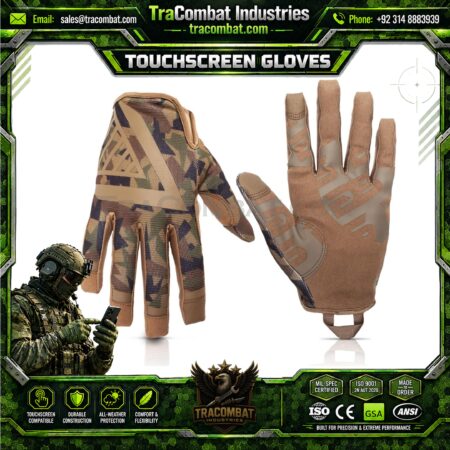 TraCombat Lightweight Ventilated Camouflage Touchscreen Gloves